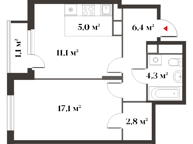 Продажа 1-комн квартиры в новостройке Красногорск г., Новая Московская ул.,  к. 3