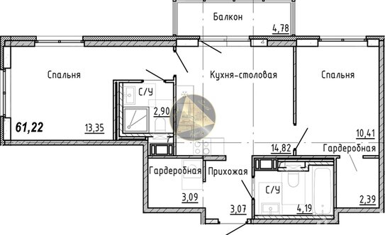 Продажа 2-комн квартиры на вторичном рынке Реки Каменки наб,  д. 3 к3 с1