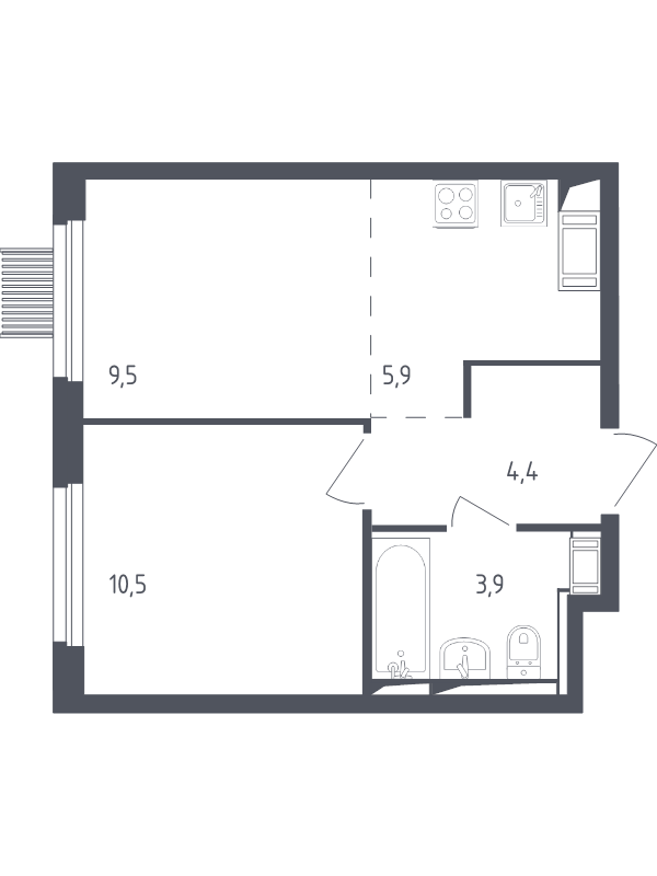 Продажа 1-комн квартиры в новостройке Мытищи г., 1-й Стрелковый пер.,  к. 4.1