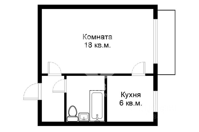 Аренда 1-комн квартиры на вторичном рынке улица Федора Полетаева, 32К5