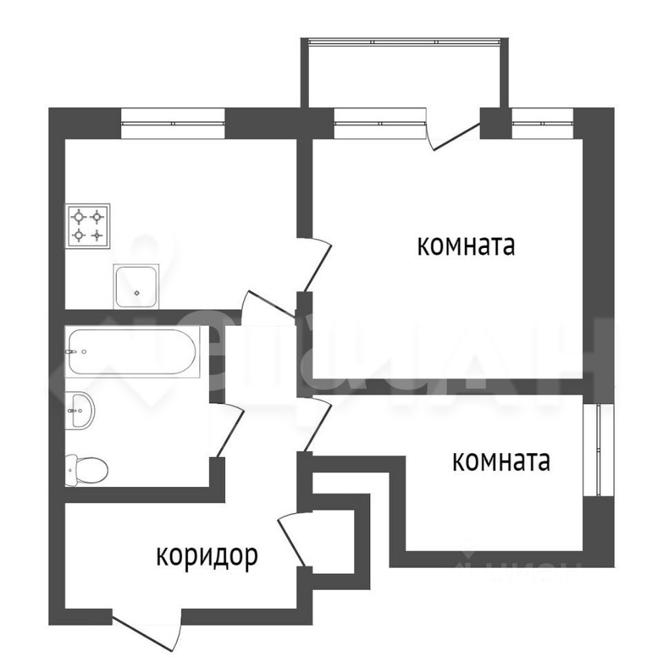 Продажа 2-комн квартиры на вторичном рынке Рошаль, Спортивная улица, 9