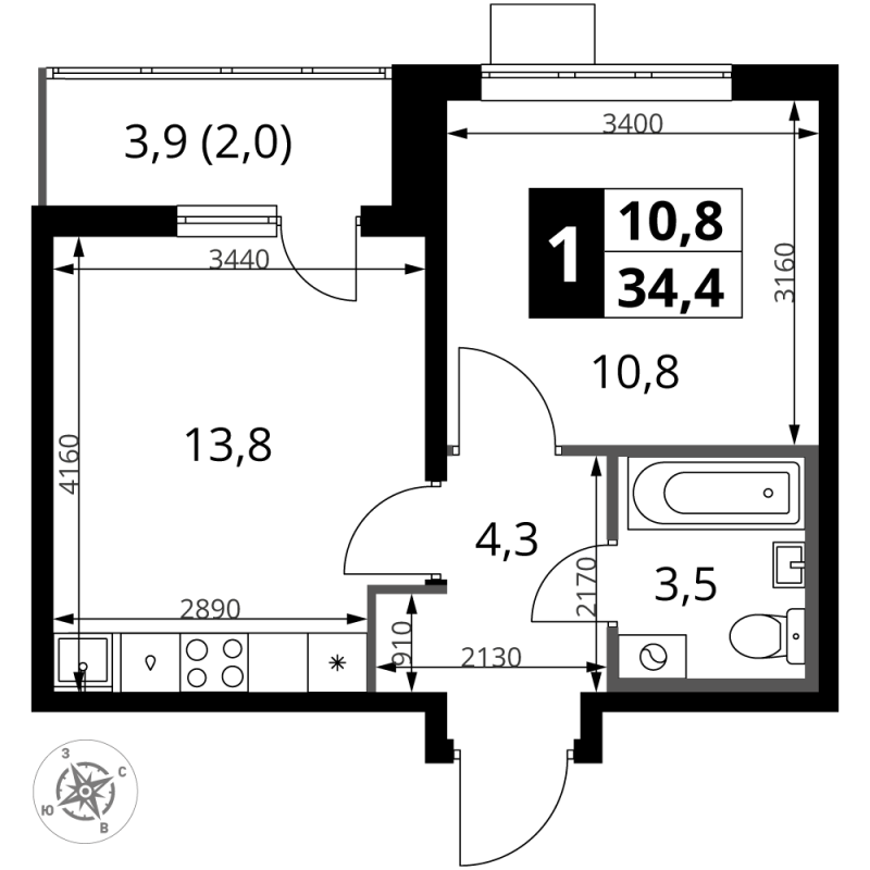 Продажа 1-комн квартиры в новостройке Видное г., Старо-Нагорная ул.,  к. 1.1