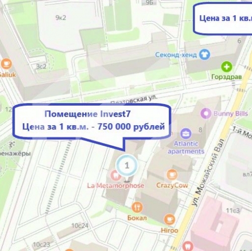 Торговое помещение ул Можайский Вал,  д. 8Д