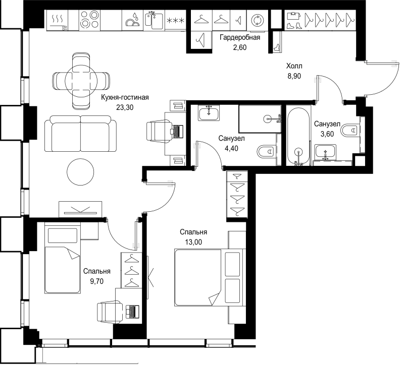 Продажа 2-комн квартиры в новостройке Москва г., Вишнёвая ул.,  к. 6