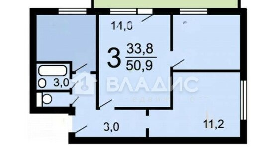 Продажа 3-комн квартиры на вторичном рынке ул Бехтерева,  д. 41,  к. 3