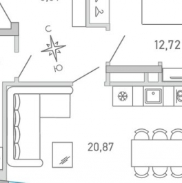 Продажа 1-комн квартиры в новостройке наб Чёрной речки,  д. 1
