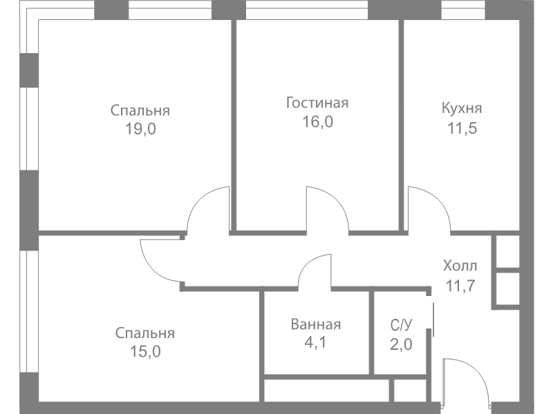 Продажа 3-комн квартиры в новостройке Москва г., Сколковское ш.,  к. 4