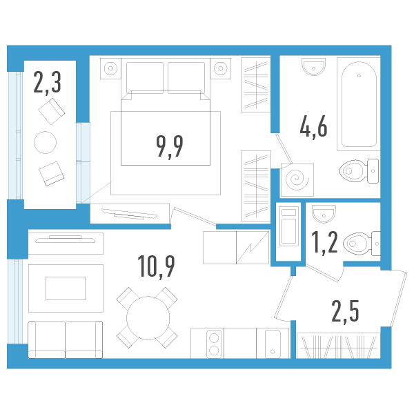 Продажа 1-комн квартиры в новостройке Шушары п., Школьная ул.,  к. 6