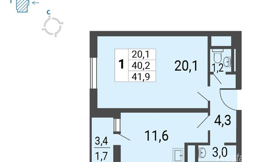 Продажа 1-комн квартиры на вторичном рынке Некрасовка п,  д. 10