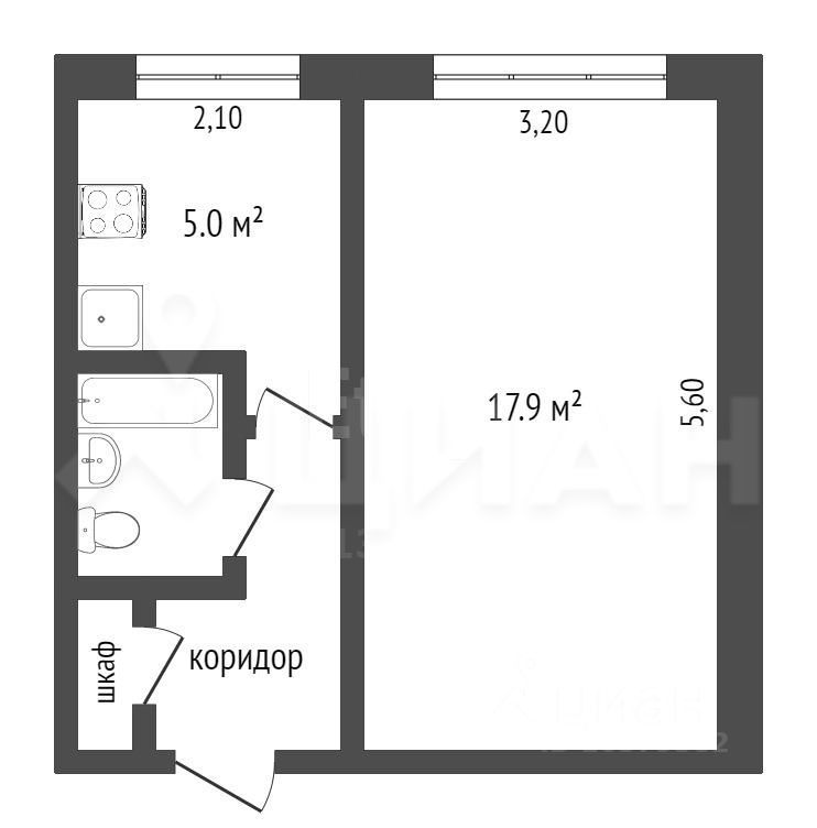 Продажа 1-комн квартиры на вторичном рынке 5-й мкр,  д. 2