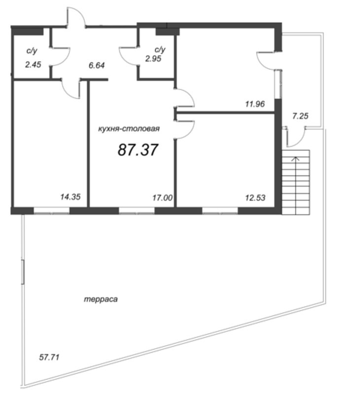 Продажа 3-комн квартиры в новостройке Всеволожск г., Дорога Жизни ш.,  к. 4.6
