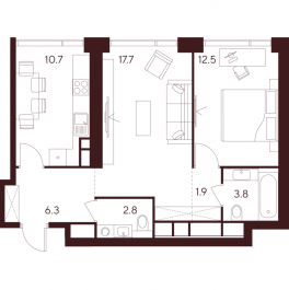 Продажа 2-комн квартиры в новостройке Москва г., Куусинена ул.,  к. D1