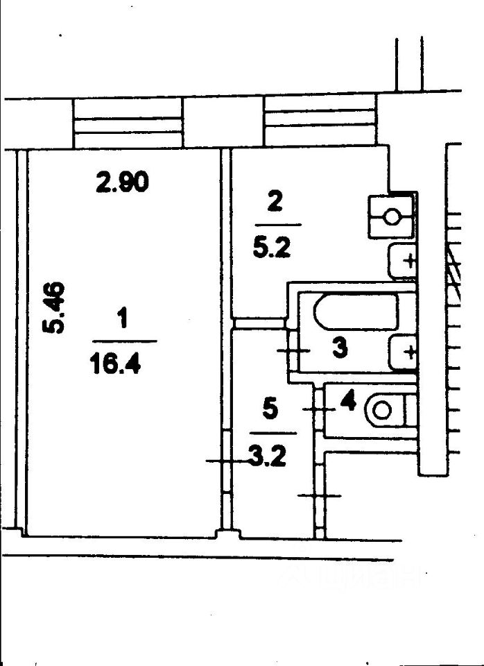 Продажа 1-комн квартиры на вторичном рынке улица Симоновский Вал, 9