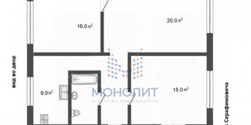 4-комн квартира улица Серафимовича,  д. 5/16