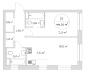 Планировка ЖК N’ICE LOFT, 12 м2