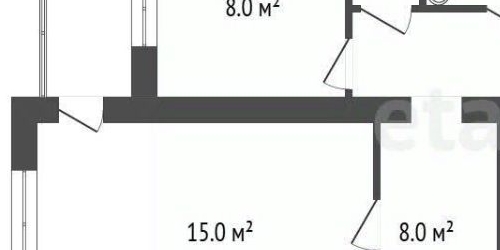 2-комн квартира пос. Понтонный, Южная улица, 1к3