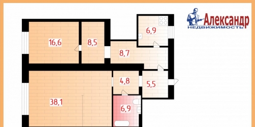 3-комн квартира Малая Морская ул. ,  д. 19