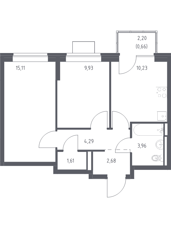 Продажа 2-комн квартиры в новостройке Богданиха д., Красная Слобода ул.,  к. 10.1