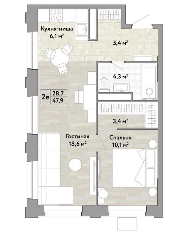 Продажа 1-комн квартиры в новостройке Коммунарка п., Александры Монаховой ул.,  к. 1