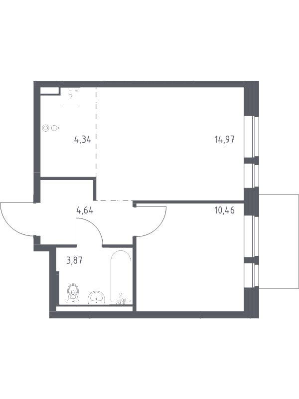Продажа 1-комн квартиры в новостройке Балашиха г., Балашихинское ш.,  к. 2