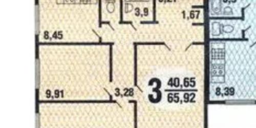 3-комн квартира Новомихалковский 3-й проезд,  д. 8,  к. 1