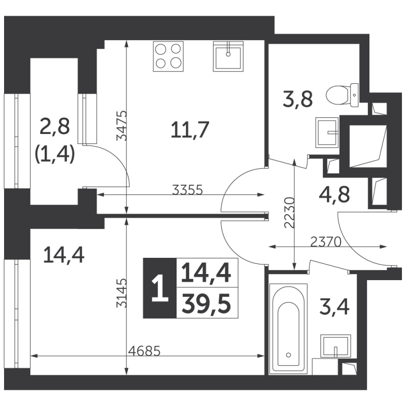 Продажа 1-комн квартиры в новостройке Москва г., Вильгельма Пика ул.,  к. 3