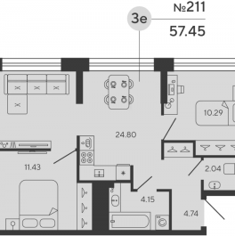 Продажа 2-комн квартиры в новостройке Санкт-Петербург г., Головнина б-р, к. CARBON Продажа 2-комн квартиры в новостройке Санкт-Петербург г., Головнина б-р, к. CARBON