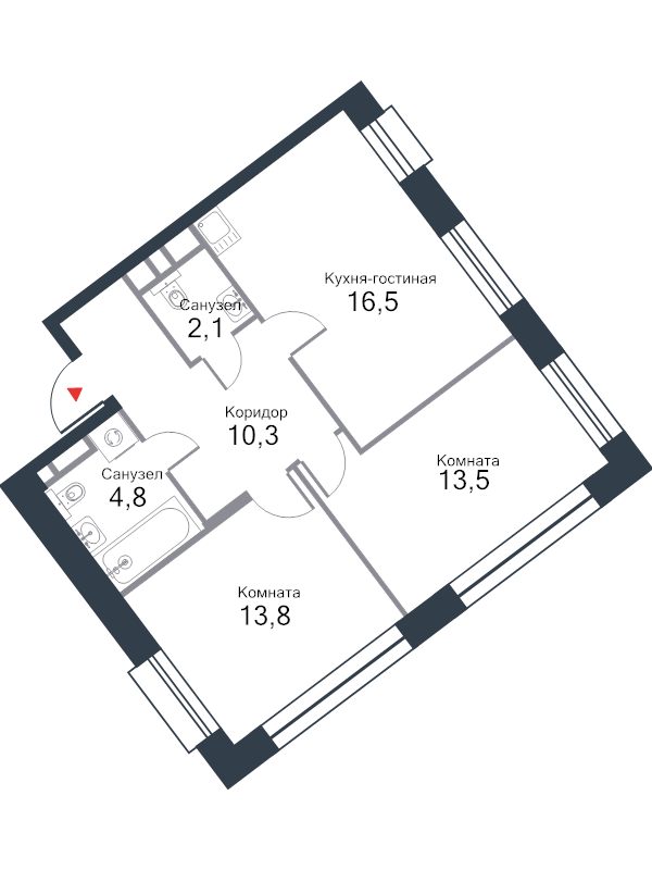 Продажа 2-комн квартиры в новостройке Москва г., Речников ул.,  к. 12