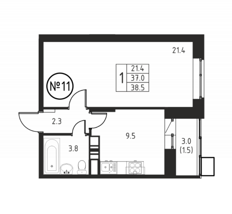 Продажа 1-комн квартиры в новостройке Домодедово с., Жуковского ул.,  к. 6