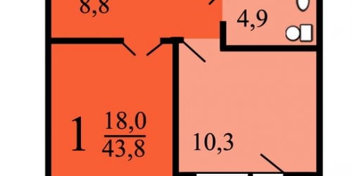 1-комн квартира Рублевское ш,  д. 79