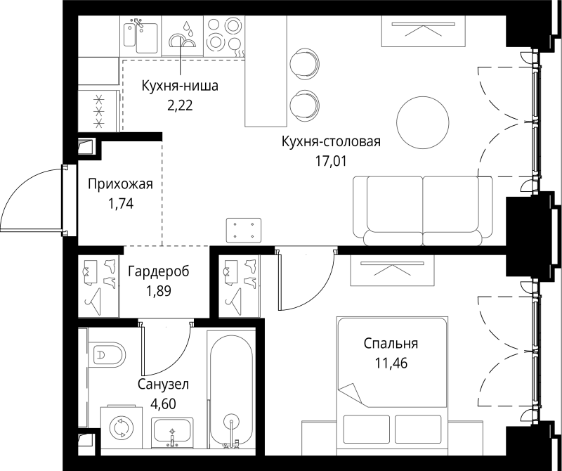 Продажа 1-комн квартиры в новостройке Москва г.,  Волоколамское ш.,  к. Cliff 5