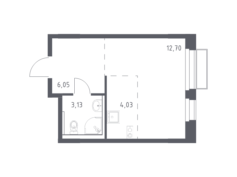 Продажа студии Кокошкино д.п., Проектируемый проезд № 7008,  к. 28