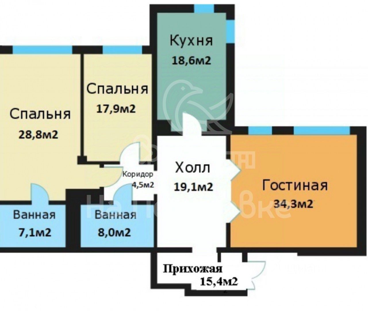 Продажа 3-комн квартиры на вторичном рынке улица Архитектора Власова, 6