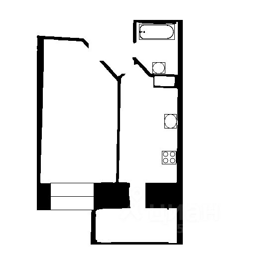 Продажа 1-комн квартиры на вторичном рынке улица Есенина, 1к1