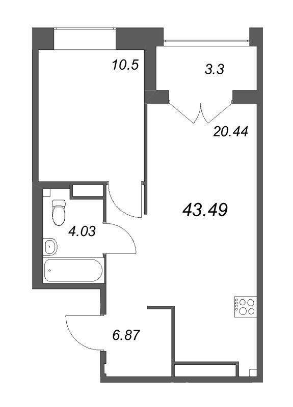 Продажа 1-комн квартиры в новостройке Зеленогорск г., Кривоносовская ул.,  к. Б4