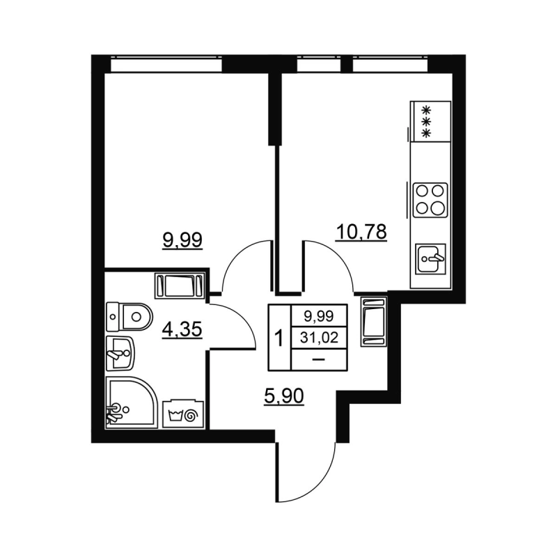 Продажа 1-комн квартиры в новостройке Новое Девяткино д., Главная ул.,  к. 3