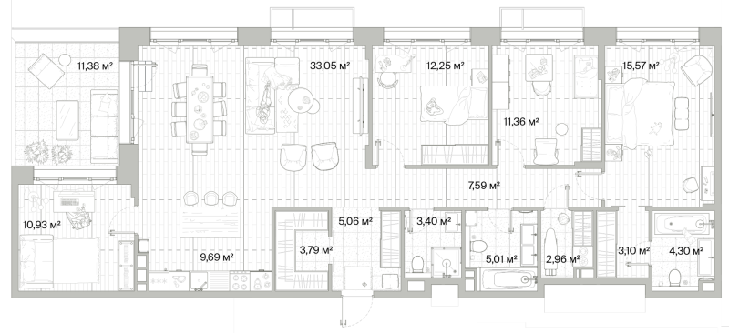 Продажа 4-комн квартиры в новостройке Ликино д., Промышленная ул.,  к. УБ2