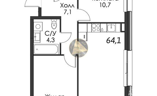 Продажа 2-комн квартиры на вторичном рынке Галерный проезд,  д. 1 к2