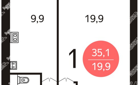 Аренда 1-комн квартиры на вторичном рынке улица Каховка,  д. 6