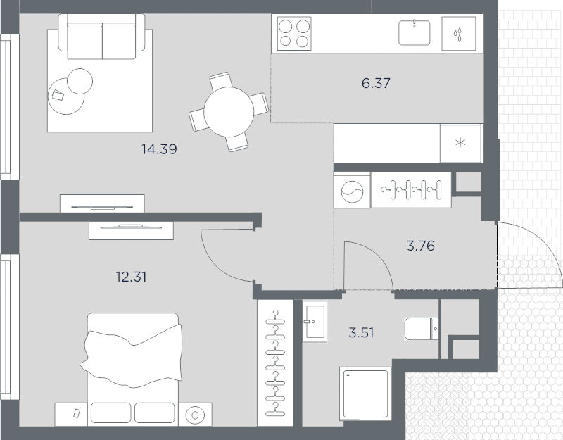 Продажа 1-комн квартиры в новостройке Москва г., Веткина ул.,  к. Башня-А