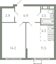 Продажа 2-комн квартиры на вторичном рынке Молоково с, Ново-Молоковский б-р,  д. 1