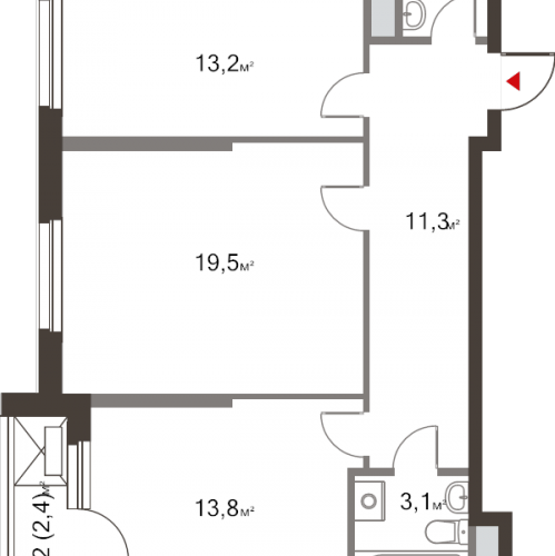 2-комн квартира Красногорск г., Новая Московская ул.,  к. 2