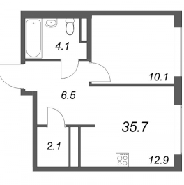 Продажа 1-комн квартиры в новостройке Санкт-Петербург г., Крыленко ул., к. 5 Продажа 1-комн квартиры в новостройке Санкт-Петербург г., Крыленко ул., к. 5