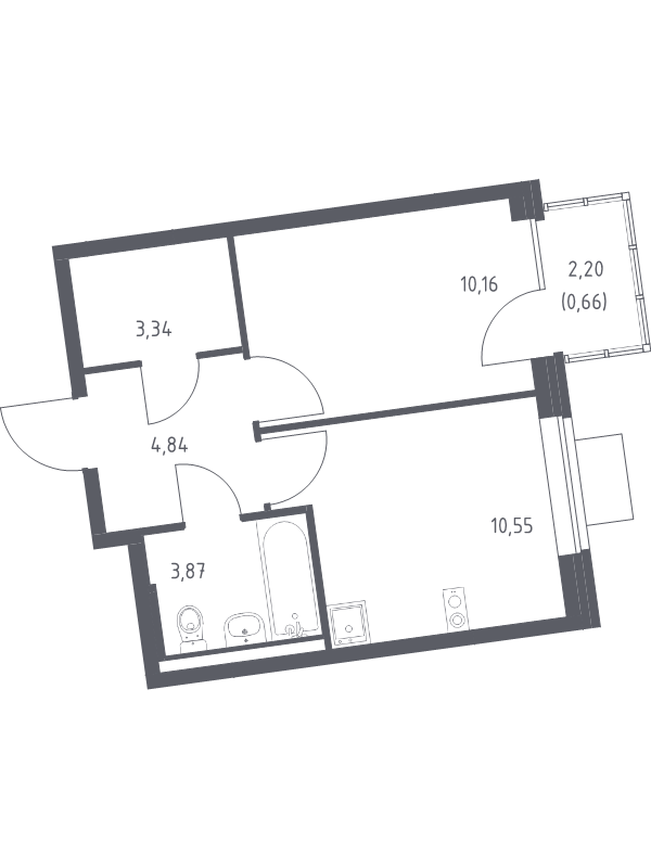 Продажа 1-комн квартиры в новостройке Алхимово д., Полевая ул.,  к. 2