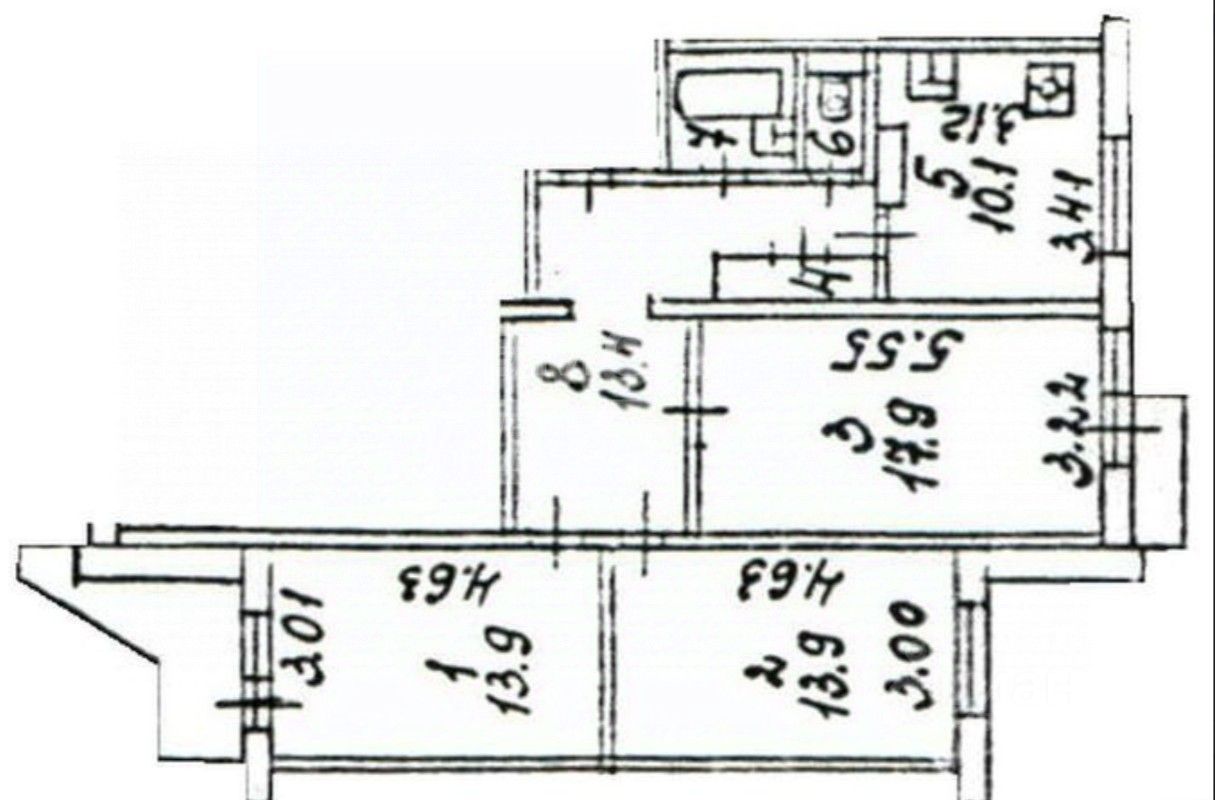 Продажа 3-комн квартиры на вторичном рынке Химки, улица Марии Рубцовой, 1к4
