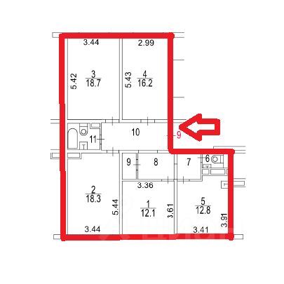 Продажа 4-комн квартиры на вторичном рынке улица Маресьева, 12к4