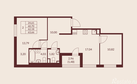 Продажа 2-комн квартиры в новостройке Мурино, ул Шоссе в Лаврики,  д. 49