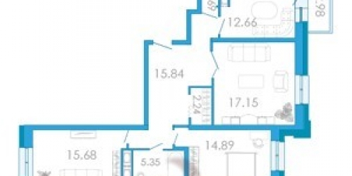 3-комн квартира Петербургское шоссе