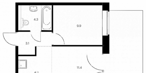 1-комн квартира Лермонтовский пр.,  д. 54