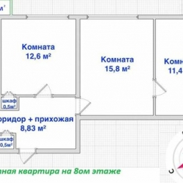 Продажа 3-комн квартиры на вторичном рынке улица Евдокима Огнева,  д. 10 к2